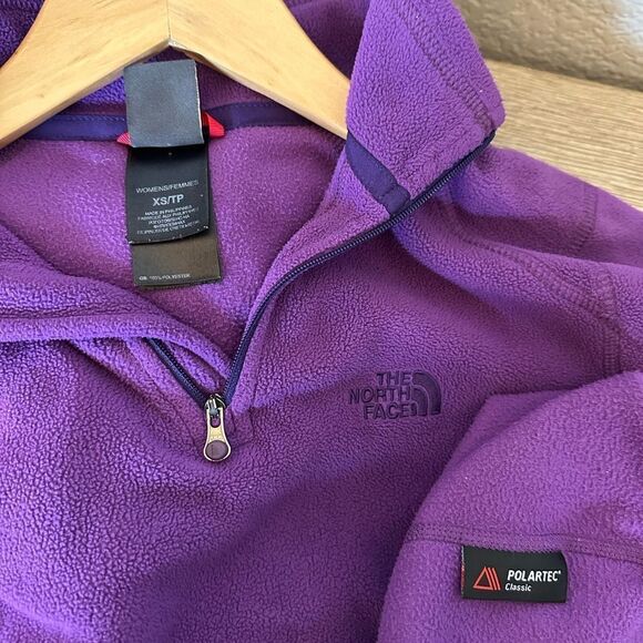 The North Face Purple Fleece Pullover Top XS - Picture 3 of 3